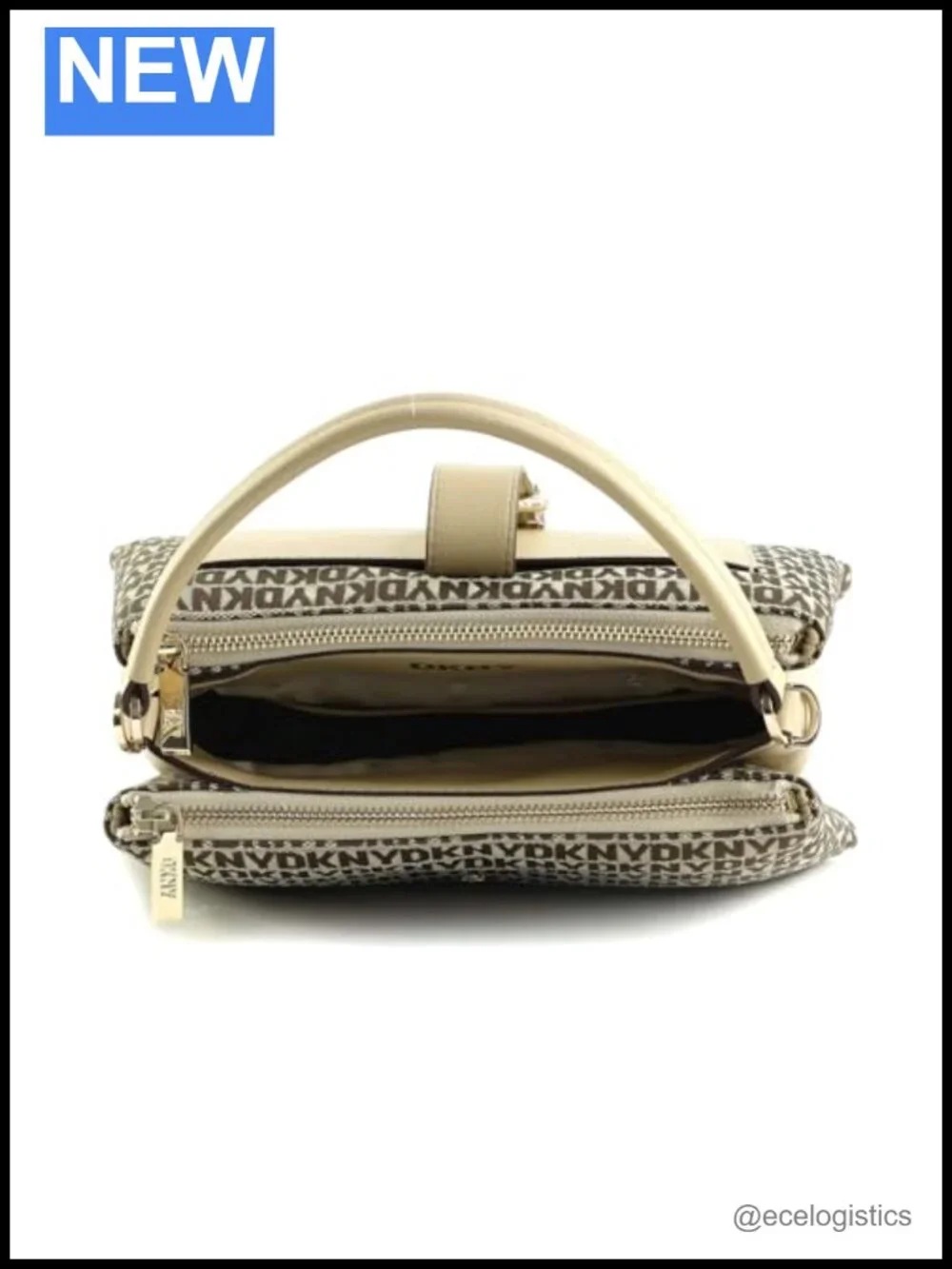 Chino/Light Khaki Faux Leather Top Handle Satchel Purse for Women